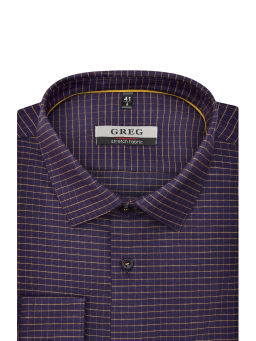 Сорочка мужская длинный рукав GREG S255/231/0951/ZN/1p STRETCH