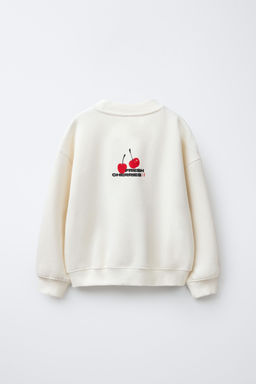 CHERRY AND SLOGAN SWEATSHIRT - Zara фото 2