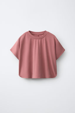CAMISETA FLUIDA GYM CON MODAL / Rosa empolvado