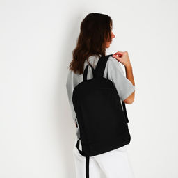 Рюкзак текстильный 46х30х10 см, вертикальный карман, цвет чёрный - Nazamok фото 12