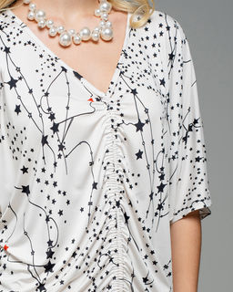 вискозная Футболка со сборкой - Sahar art lab фото 2