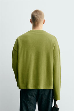 COTTON/LINEN SWEATSHIRT - Zara фото 3