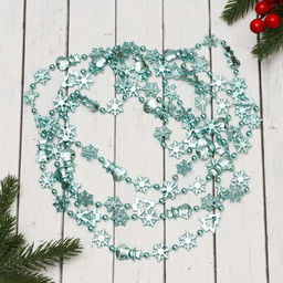 Бусы на ёлку Снежинки, длина 2.7 м, d=2.3 см, МИКС - Зимнее волшебство фото 6