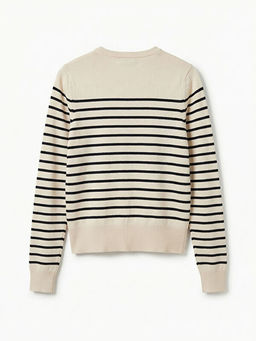 Bisiklet Yaka ?izgili Kad?n Triko H?rka