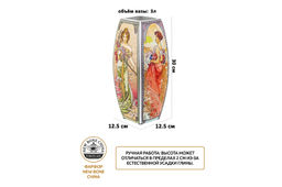 Ваза 3 л 12,5*12,5*30 см "Времена года" квадрат, NEW BONE CHINA
