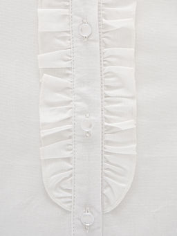 Рубашка для девочки в школу белая UD 7698 белый - Mini maxi фото 4