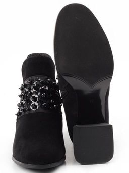 01-CGXM12-2R BLACK Ботинки женские (натуральная замша, байка) - Фабричный китай фото 16