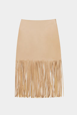 Юбка из экокожи с бахромой - Mollis фото 5