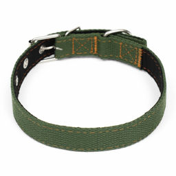 Ошейник брезентовый с подкладом, 58 х 2,5 см, хаки - Пижон фото 2