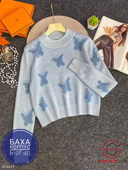 Свитер с бабочками оверсайз - Bruno фото 4