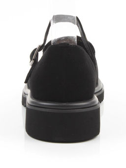 06-DLG05-3 BLACK Туфли женские (натуральная замша)