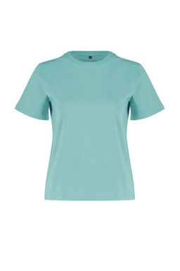 TRENDYOLMILLA Beyaz %100 Pamuk Regular/Normal Kal?p K?sa Kollu Basic Bisiklet Yaka Orme T-Shirt TWOSS23TS00000  фото 6