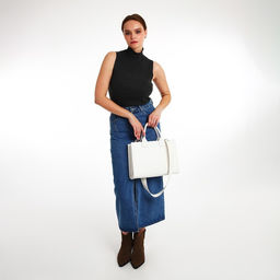 Сумка женская тоут TEXTURA на молнии, 33×9×23 см, белая