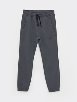 Beli Lastikli Bask?l? Erkek ?ocuk Jogger E?ofman Alt?