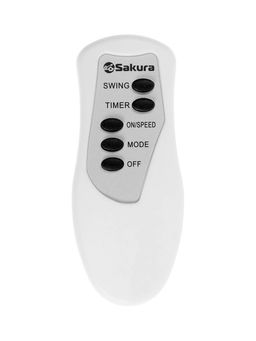 Вентилятор напольный с пультом Sakura SA-16G, 40 Вт, 40 см, 3 режима, таймер, бело-серый