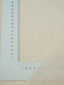 Муслин двухслойный с эффектом жатости цв.Ванильно-персиковый, ш.1.4м, хлопок-100%, 110гр/м.кв - Купава фото 4