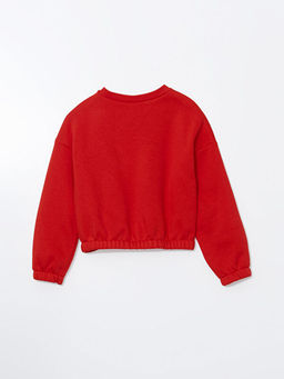 Bisiklet Yaka K?z ?ocuk Kal?n Sweatshirt