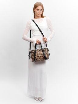 LACCOMA сумка Y2066-4-леопард матовый натуральная кожа полиэстер  фото 2