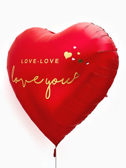 Воздушный шар фольгированный 63" «Сердце, красное"