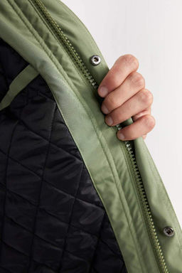 Пальто обычного кроя с капюшоном - Defacto фото 8