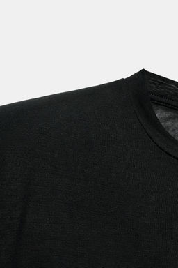 CAMISETA FLUIDA HOMBRERAS / Negro - Zara фото 6
