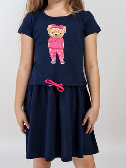 CRB wear / CWKG 63934-41 Платье для девочки,темно-синий  фото 4