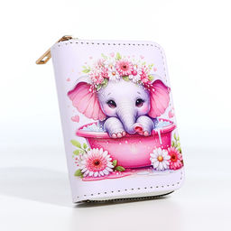 Кошелёк на молнии «Слоник», белый