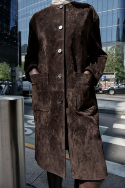 100% LEATHER COAT - Zara фото 6