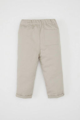 Прямые габардиновые брюки для маленьких мальчиков - Defacto фото 4