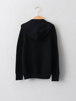 Kap??onlu Basic Uzun Kollu Erkek ?ocuk ?nce Triko Kazak - Waikiki фото 2