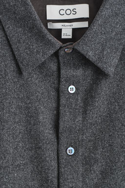 CAMISA DE FRANELA DE LANA RELAXED FIT - H&m фото 5