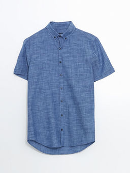 Regular Fit Keten Kar???ml? Erkek G?mlek