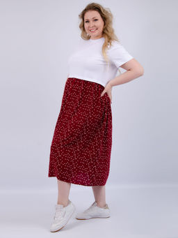 Платье Виттория, вискоза/кулирка До 60 размера - Малина фото 93