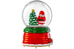 Новогодний шар со снегом 8*8*12,5 см Дед Мороз с подарками музыкальный, с подсветкой - Elan gallery фото 7