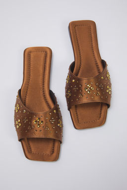 Trendyol Shoes Siyah Tasl? Saten S?k Kad?n Terlik TAKSS25TE00025 - Trendyolmilla фото 14