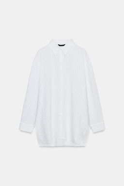 STRIPED OVERSIZE SHIRT - Zara фото 6