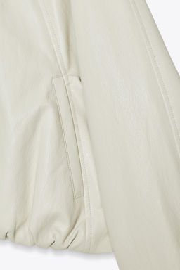 FAUX LEATHER BOMBER JACKET - Zara фото 9