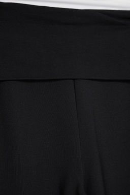 TRENDYOLMILLA Siyah Beli Esnek Lastikli Wide Leg/Genis Paca Dokuma Pantolon TWOSS25PL00019 фото 8