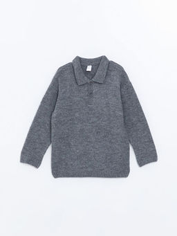 Polo Yaka Triko Erkek Bebek Kazak