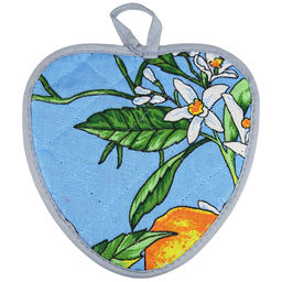 Прихватка с запахом 20х20см Лимон, вид 4, форма Клубника, рогожка 171г/м2, хлопок 100%, наполнитель - ватин 280г/м2, на пластмассовом подвесе, Домашняя мода (Россия)  фото 3