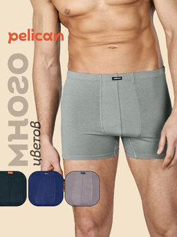 PELICAN, трусы мужские, Серый