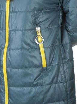 B19102 GRAY/GREEN Пальто демисезонное женское Aikesdfrs - Fashion фото 4