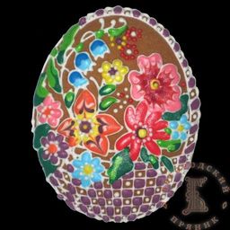 Расписной пряник 100 гр. Корзинка 2 без начинки