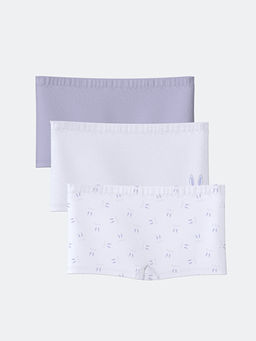 Bask?l? K?z ?ocuk Boxer 3l?