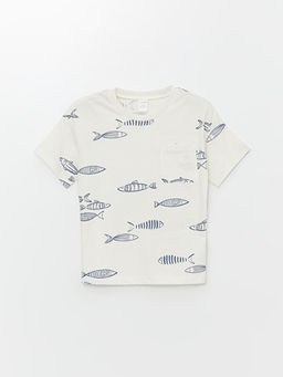 Bisiklet Yaka K?sa Kollu Bask?l? Erkek Bebek Ti??rt - Waikiki фото 3