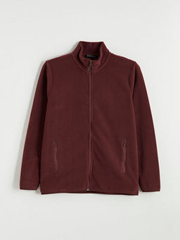 Dik Yaka Uzun Kollu Polar Erkek Fermuarl? Sweatshirt