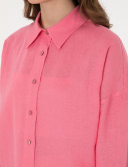 Pembe Oversize Uzun Kollu G_mlek
