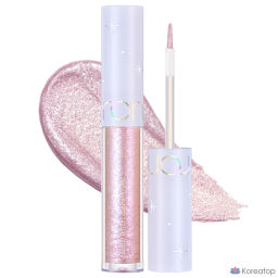 The Universe Liquid Glitter Glitter 05 Lovey Flare - Жидкий глиттер для век (очаровательный розовый с миксом фиолетовых блесток) , 2 г - Rom&nd фото 3