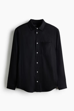 Camisa en mezcla de lino Easy Care Regular Fit