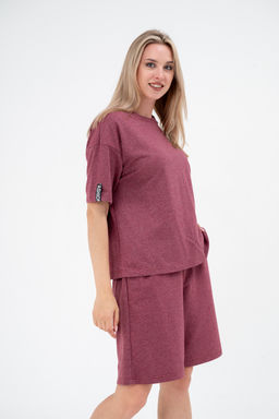 Костюм из футера унисекс бордо-меланж - Амадэль фото 31